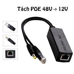 Tách Jack POE Splitter 48v ra 12v Cho Camera IP Cổng DC, Micro USB, Type C, Cặp Chuyển Nguồn POE Cho Camera IP