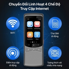 Máy Phiên Dịch Thông Minh Z3 4G Wifi, Dịch Trực Tuyến 137 Ngôn Ngữ, Dịch Giọng Nói, Dịch Ảnh, Ngoại Tuyến, Đàm Thoại AI