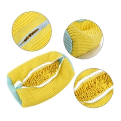 Túi Giặt Giày Máy Giặt Lông Tơ Sợi Polyester, Có Đệm Lưới, Khóa Kéo, Dễ Dàng Loại Bỏ Bụi Bẩn Mà Không Biến Dạng Giày