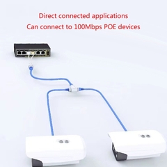 Bộ Chia POE 1 Ra 2 RJ45 Chuyên Dụng Cho Hệ Thống Camera Và Thiết Bị Mạng 10/100Mbps