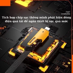 Dây Cáp Sạc Nhanh 4 In 1 Công Suất 65W PD27W Thiết Kế Tích Hợp Nhiều Cổng Sạc Tương Thích Nhiều Dòng Máy