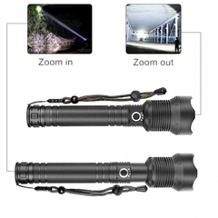 Đèn Pin Siêu Sáng Dùng Chip Led XHP70 Dùng 2 Pin 26650 Dung Lượng Cao, Có Led Báo Dung Lượng, Chống Thấm Nước Có Zoom