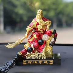 Tượng Quan Công Vân Trường Quan Vũ Nước Hoa Kèm Dây Ngọc Phong Thủy Trang Trí Taplo, Nhà Cửa