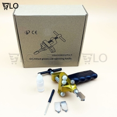 Bộ Dụng Cụ Dao Cắt Kính, Gạch 2 in 1 Cầm Tay Dạng Mở Nhanh Đa Năng Gồm 1 Máy Và 3 Lưỡi
