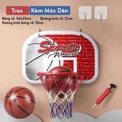 Bộ Trò Chơi Bóng Rổ Trụ Sắt Kèm Bóng Mini Trong Nhà Cho Bé Kèm Bơm