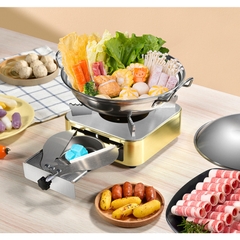 Bếp Cồn Chịu Nhiệt Inox 304, Bếp Mini Du Lịch, Thiết Kế Sang Trọng, Dễ Vệ Sinh, An Toàn Tuyệt Đối Cho Bàn Ăn