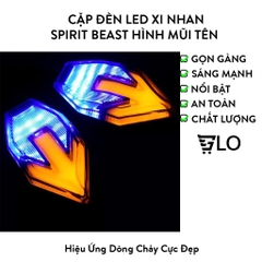 1 Cặp Đèn Led Xi Nhan Spirit Beast Hình Mũi Tên, Hiệu Ứng Dòng Chảy Độc Đáo Cho Mọi Loại Xe Máy