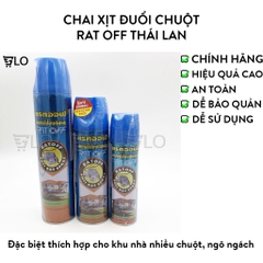 Chai Xịt Đuổi Chuột Rat Off Loại Lớn 300ml/450ml/750ml Thái Lan