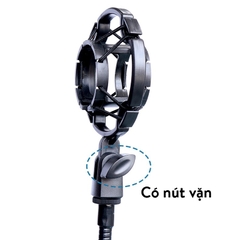 Giá Đỡ Shockmount Cho Micro Bằng Nhựa, Mic Thu Âm, Mic Livestream, Dùng Đầu Ren 3/8 Và 5/8