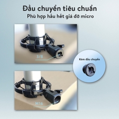 Giá Đỡ Shockmount Cho Micro Bằng Nhựa, Mic Thu Âm, Mic Livestream, Dùng Đầu Ren 3/8 Và 5/8