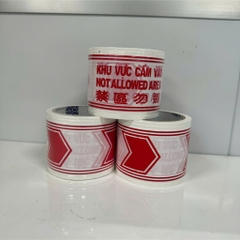 Cuộn Dây Rào Cảnh Báo Khu Vực Cấm Vào In 2 Mặt 100m, Dây An Toàn Công Trường, Khu Vực Cách Ly