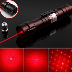 Đèn Pin Laser 303 Ánh Sáng Xanh Lá Hoặc Đỏ Chiếu Xa Cực Mạnh, Kèm Phụ Kiện Chiếu Sao Vạn Hoa Dùng Pin Sạc