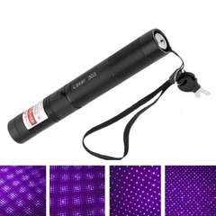 Đèn Pin Laser 303 Ánh Sáng Xanh Lá Hoặc Đỏ Chiếu Xa Cực Mạnh, Kèm Phụ Kiện Chiếu Sao Vạn Hoa Dùng Pin Sạc