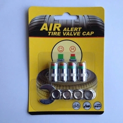 Bộ 4 Van Cảnh Báo Áp Suất Lốp Ô Tô, Thiết Bị Theo Dõi Áp Suất Bánh Xe Với 3 Màu Kèm Con Tán Và Cờ Lê Lắp Ráp