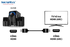 LOA SOUNDMAX A2129 (Hỗ trợ USB/SD Card 128GB, Bluetooth 4.2, Optical, Coaxial, HDMI)
