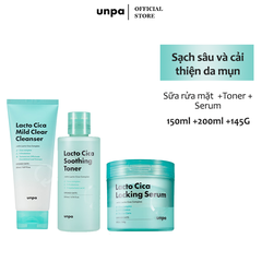 COMBO 3 SẢN PHẨM LÀM SẠCH SÂU, PHỤC HỒI ,CẤP ẨM VÀ LÀM DỊU DA LACTO CICA 