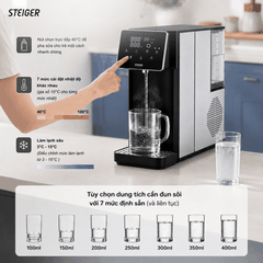 Bình Thủy Điện Steiger STG-850HC làm nóng/ lạnh nước có lõi lọc than hoạt tính - Bảo hành chính hãng 12 tháng