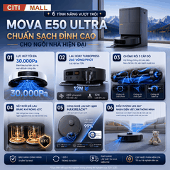 Mova E50 Ultra - Robot Hút Bụi Lau Nhà 2026 tại Citimall x Giga Việt Nam 02