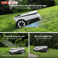 Ecovacs GOAT A2000 LiDAR PRO - Robot Cắt Cỏ 2026 tại Citimall 13