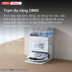 Ecovacs Deebot T50 Pro Omni Gen 3 - Robot Hút Bụi Lau Nhà 2026 tại citimall 11