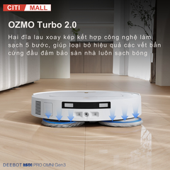 Ecovacs Deebot T50 Pro Omni Gen 3 - Robot Hút Bụi Lau Nhà 2026 tại citimall 12