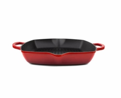 Chảo gang vuông 2 tay cầm LeCreuset Grillpfanne quadratisch,tief 30cm Kirsche (màu đỏ)