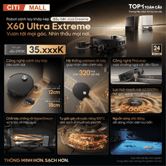 Dreame X60 Ultra Extreme - Robot Hút Bụi Lau Nhà 2026 tại Citimall 02