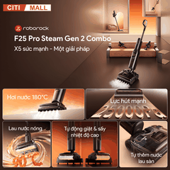 Roborock F25 Pro Steam Gen 2 Combo - Máy Hút Bụi Lau Sàn 2026 tại Citimall 02