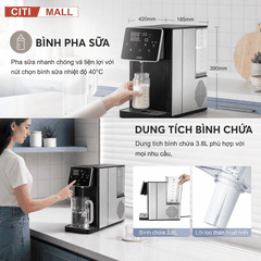 Bình Thủy Điện Steiger STG-850HC làm nóng/ lạnh nước có lõi lọc than hoạt tính - Bảo hành chính hãng 12 tháng