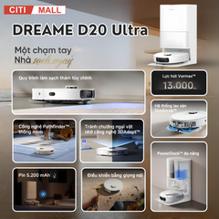 Dreame D20 Ultra - Robot Hút Bụi Lau Nhà 2026 tại Citimall 04