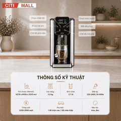Bình Thủy Điện Steiger STG-270H làm nóng nước có lõi lọc than hoạt tính - Bảo hành chính hãng 12 tháng