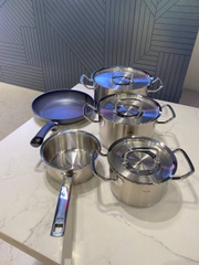Bộ nồi Fissler Profi Original siêu cao cấp 5 món vung thép
