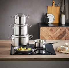 Bộ nồi Fissler Profi Original siêu cao cấp 5 món vung thép