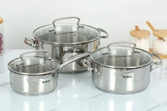 Bộ 3 nồi inox Tefal Duetto Plus (G719S674)