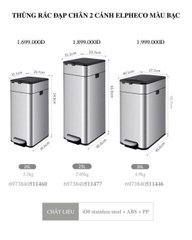 THÙNG RÁC INOX ELPHECO CAO CẤP