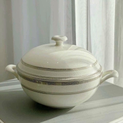 BỘ BÁT ĐĨA SỨ XƯƠNG IMPERIAL LONDON VIỀN BẠC 50 MÓN