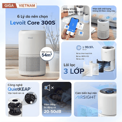Levoit Core 300S - Máy Lọc Không Khí 2026 tại Giga Việt Nam x Citimall 02