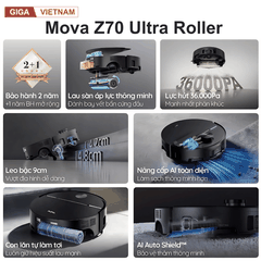 MOVA Z70 Ultra Roller - Robot Hút Bụi Lau Nhà 2026 tại Giga Việt Nam 02