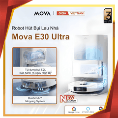 Mova E30 Ultra - Robot Hút Bụi Lau Sàn 2026 tại Giga Việt Nam 01