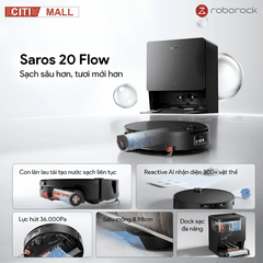 Roborock Saros 20 Flow - Robot Hút Bụi Lau Nhà 2026  tại Citimall 02