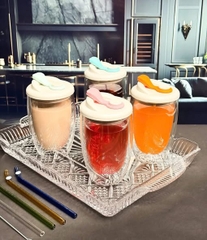 Set 4 Cốc Thủy Tinh 2 Lớp Cách Nhiệt Siêu Xịn - VIOLA Bodium