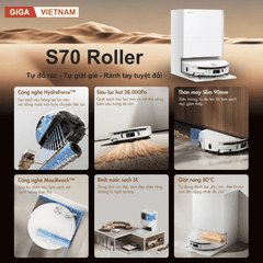 Mova S70 Roller - Robot Hút Bụi Lau Sàn 2026 tại Giga Việt Nam 02