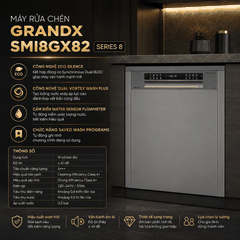 MÁY RỬA BÁT GRANDX SMI8GX82 2026