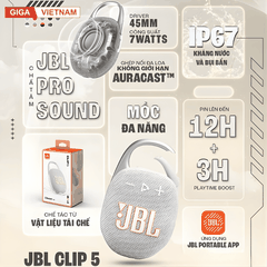 JBL Clip 5 - Loa Bluetooth Mini Cao Cấp 2026 tại Giga Việt Nam x Vua Nhà Bếp Đức 02