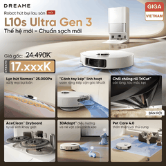 Dreame L10s Ultra Gen 3 - Robot Hút Bụi Lau Nhà 2026 tại Gga Việt Nam x Vua Nhà Bếp Đức 02