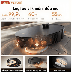 Dreame X60 Master - Robot Hút Bụi Lau Nhà 2026 tại Giga Việt Nam x Vua Nhà Bếp Đức 10