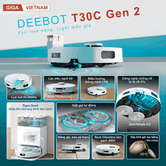 Ecovacs Deebot T30C Gen 2 - Robot Hút Bụi Lau Nhà 2026 tại Giga Việt Nam x Vua Nhà Bếp Đức 03