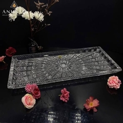 Khay pha lê mài chữ nhật BOHEMIA 40 x 17cm