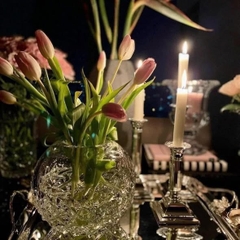 Lọ hoa cầu tròn pha lê Bohemia Sheffield 20,5cm