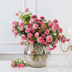 Lọ hoa Optika đường kính 25,5cm (hồng, xám, xanh dương)